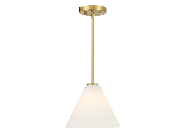 Blair 1-Light Mini-Pendant or Semi-Flush in Warm Brass