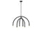 6-Light Chandelier in Matte Black