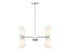 8-Light Chandelier in Natural Brass