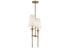 Trundle 2-Light Linear Chandelier in Warm Brass