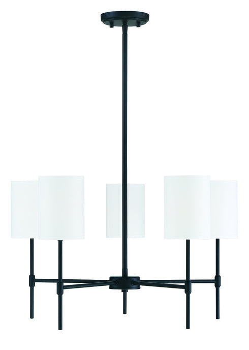 5-Light Chandelier in Bisque White