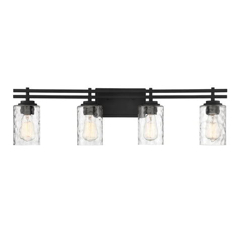 Baxter 4-Light Bathroom Vanity Light in Warm Brass