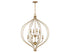Orchid 8-Light Pendant in Matte Black