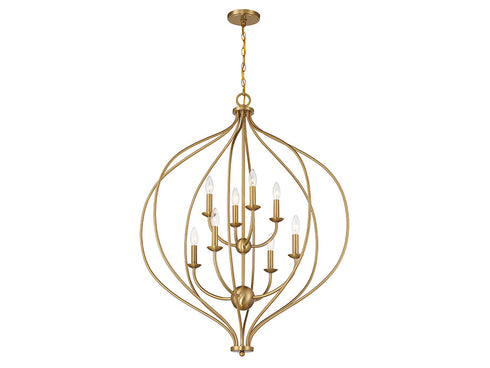 Orchid 8-Light Pendant in Matte Black