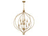 Orchid 8-Light Pendant in Matte Black