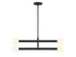 4-Light Chandelier in Matte Black