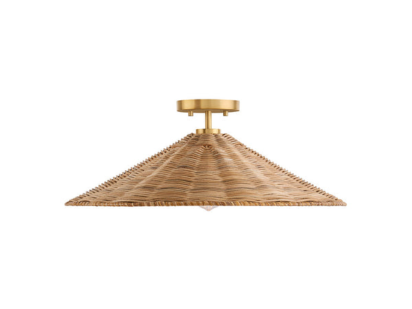 1-Light Ceiling Light in Natural Brass