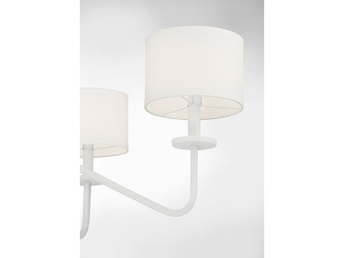 6-Light Chandelier in Matte Black