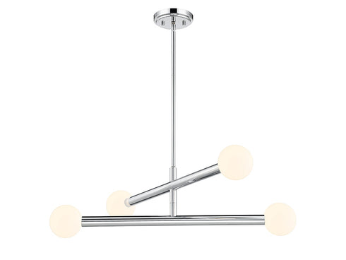4-Light Chandelier in Matte Black