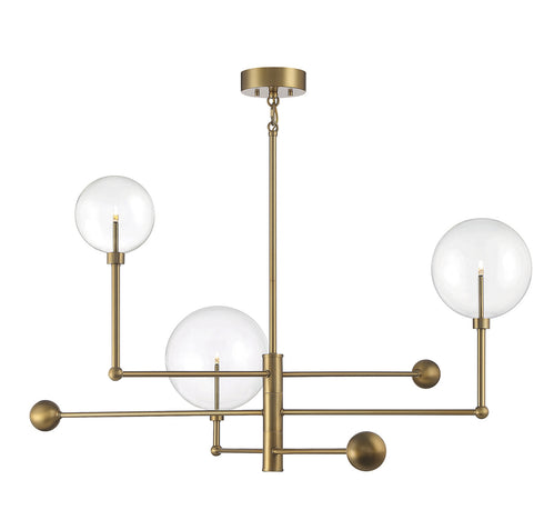 3-Light Chandelier in English Bronze