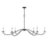 6-Light Chandelier in Matte Black