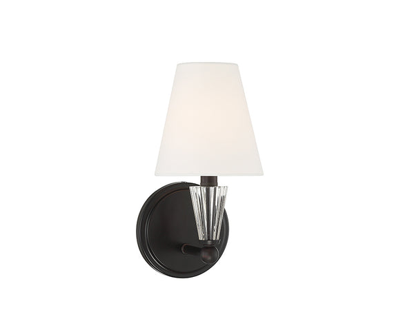 1-Light Wall Sconce in Matte Black