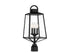 Inglewood 3-Light Outdoor Post Lantern in Black