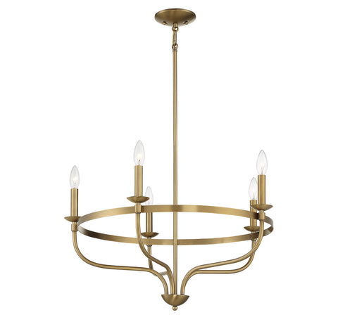 5-Light Chandelier in Matte Black
