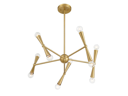 10-Light Chandelier in Chrome