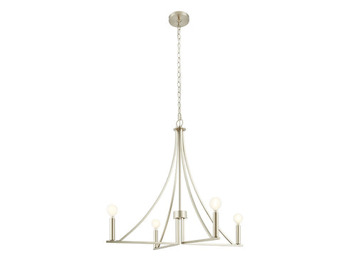 4-Light Chandelier in Brushed Nickel