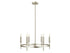 6-Light Chandelier in Brushed Nickel