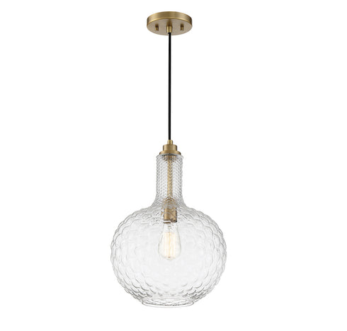 Kantor 1-Light Pendant in Warm Brass
