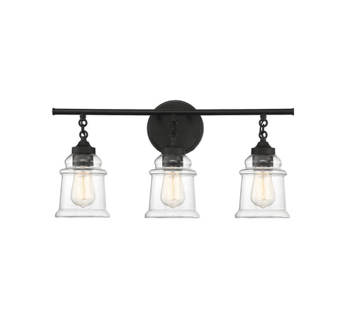 Fuller 3-Light Bathroom Vanity Light in Satin Nickel