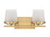 Klein 2-Light Bathroom Vanity Light in Warm Brass