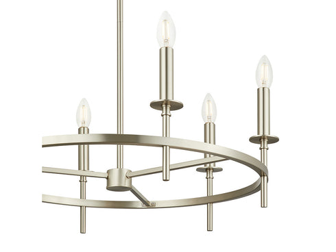 6-Light Chandelier in Brushed Nickel