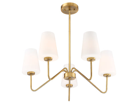 5-Light Chandelier in Matte Black