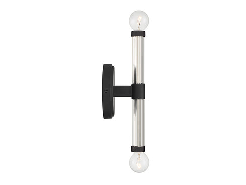 Kingsburg 2-Light Wall Sconce in Matte Black
