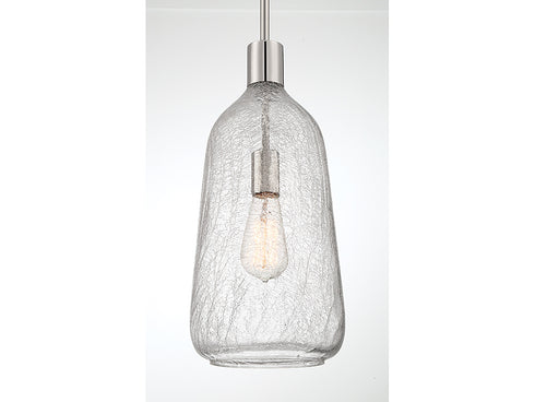 Adair 1-Light Pendant in Polished Nickel