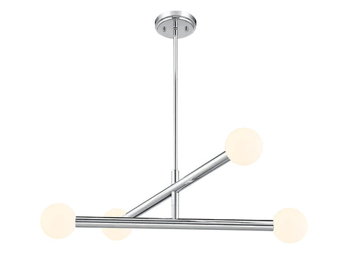 4-Light Chandelier in Matte Black
