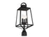 Inglewood 3-Light Outdoor Post Lantern in Black