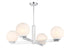 4-Light Chandelier in Matte Black