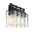 Baxter 4-Light Bathroom Vanity Light in Warm Brass