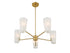 5-Light Chandelier in Natural Brass