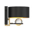 Chambord 1-Light Wall Sconce in Vintage Black with Warm Brass Accents