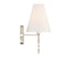 Comptom 1-Light Wall Sconce in Polished Nickel