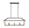Oaklawn 6-Light Linear Chandelier in Whiskey Wood