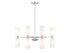 8-Light Chandelier in Natural Brass