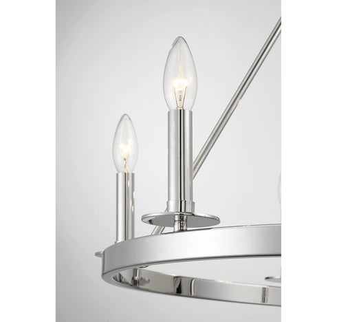 6-Light Chandelier in Matte Black