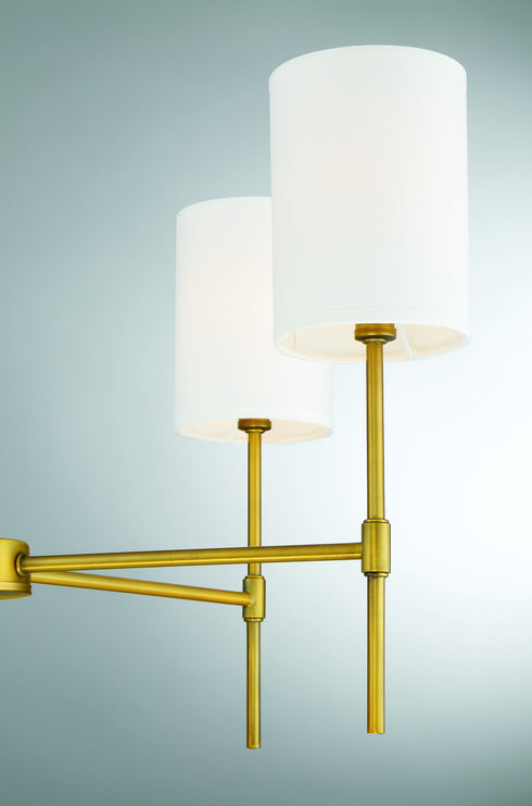 5-Light Chandelier in Bisque White