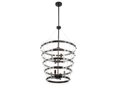 Ventari 8-Light Pendant in Matte Black