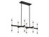 Kingsburg 12-Light Linear Chandelier in Matte Black
