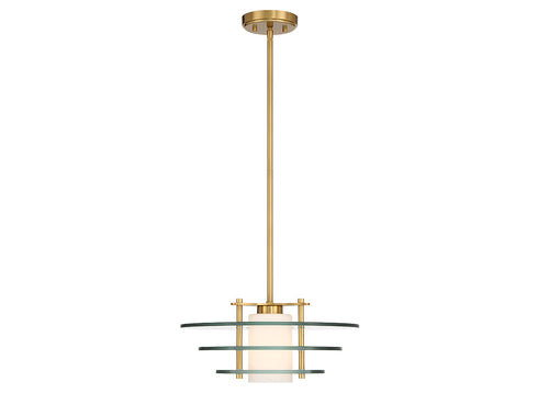 Newell 1-Light Pendant in Warm Brass