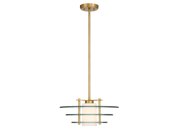 Newell 1-Light Pendant in Warm Brass
