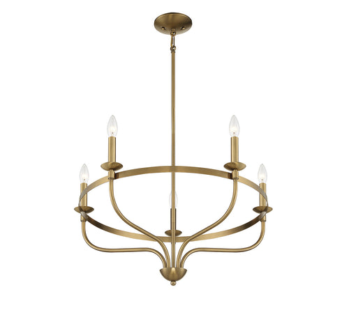 5-Light Chandelier in Matte Black