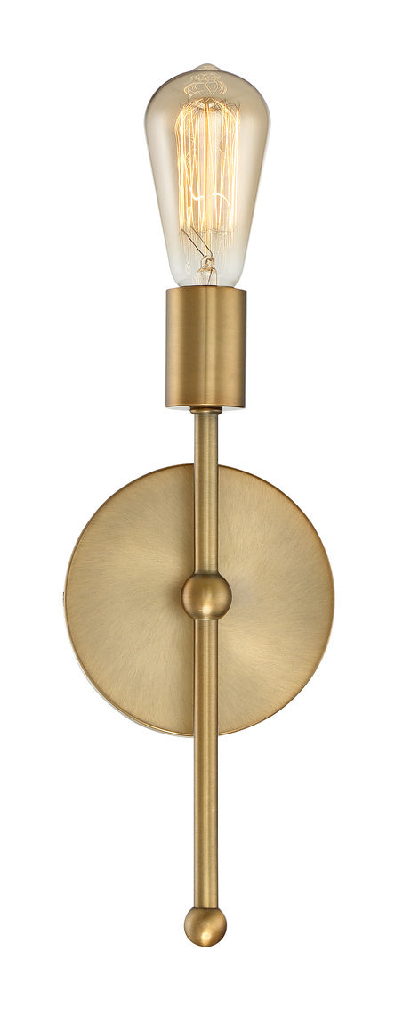 1-Light Wall Sconce in Natural Brass