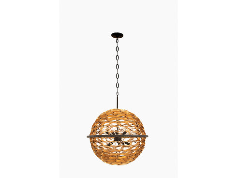 Ventura 10-Light Pendant in Matte Black and Gold