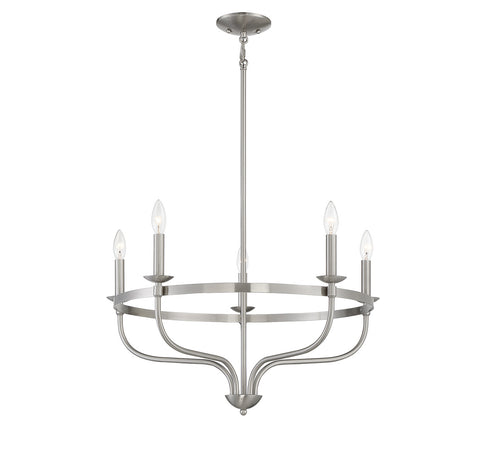 5-Light Chandelier in Matte Black