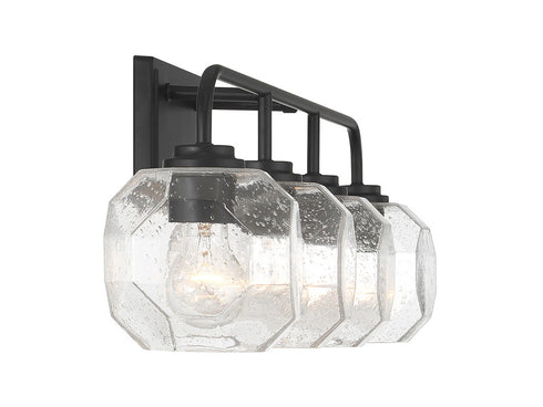 Baldwin 4-Light Bathroom Vanity Light in Matte Black