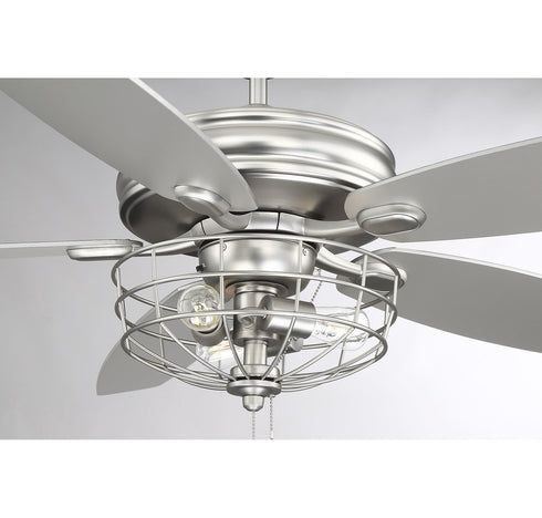 52" 3-Light Ceiling Fan in Brushed Nickel