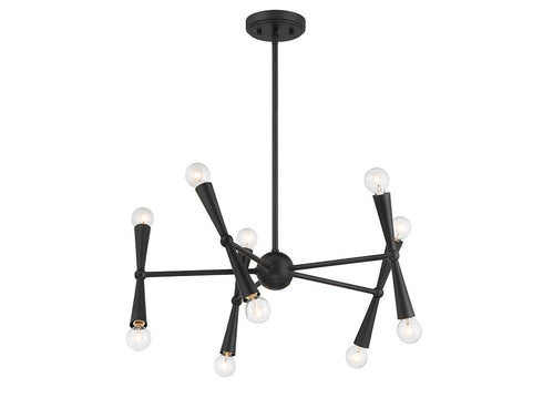10-Light Chandelier in Chrome